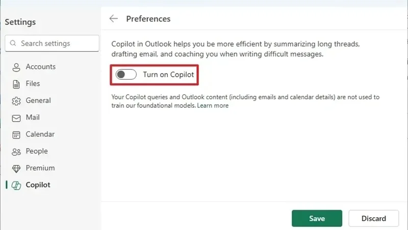Cách tắt Microsoft 365 Copilot trong Office