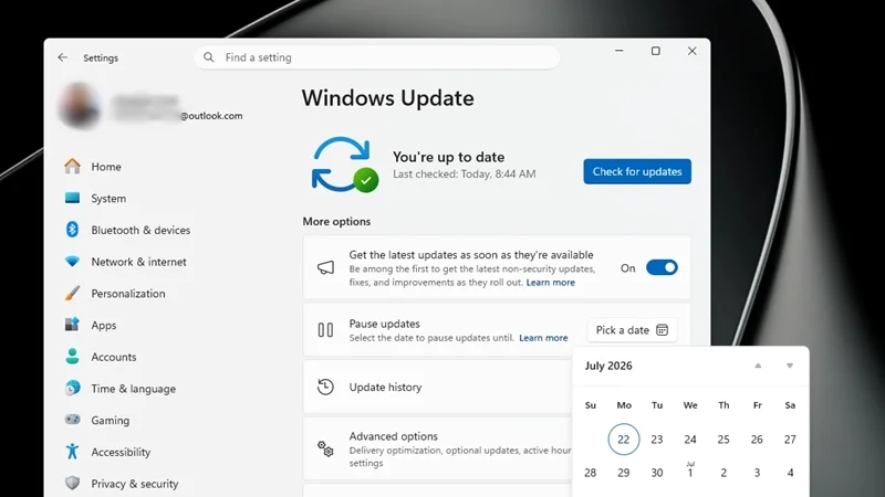 Windows Update cho phép tạm dừng cập nhật linh hoạt hơn