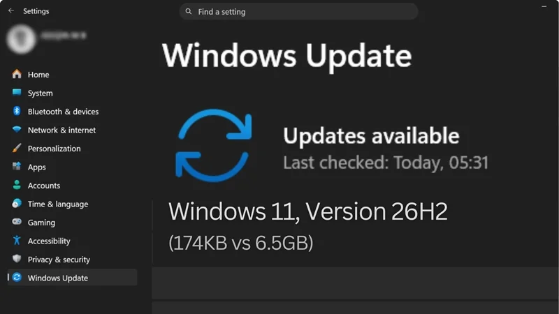 Vì sao nâng cấp từ Windows 11 23H2 vẫn phải tải gần 6,5GB?