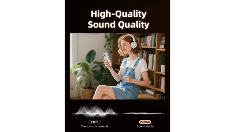 Cổng chuyển OTG Innostyle USB-C to 3.5mm Audio Femal DAC A130GY