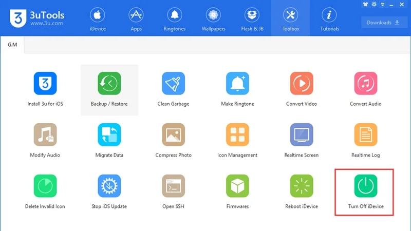 Can thiệp bằng phần mềm 3uTools trên máy tính