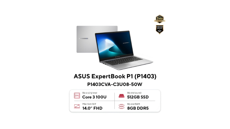 Laptop Asus ExpertBook P1 P1403CVA-C3U08-50W (14 inch)