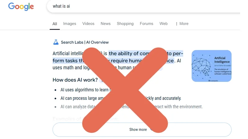 Cách tắt AI Overviews trên Google Search bằng mẹo đơn giản