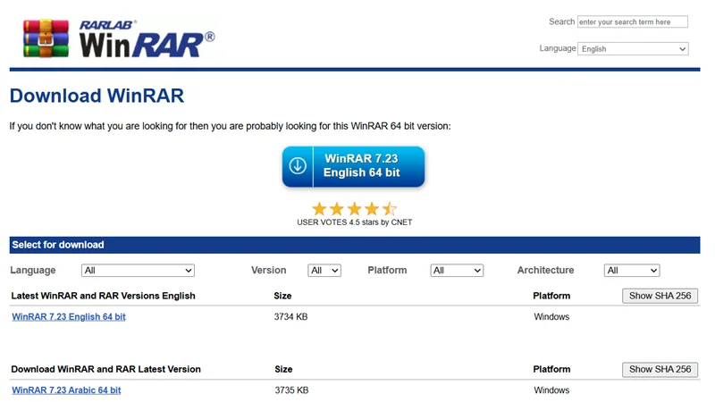 Hướng dẫn cập nhật WinRAR lên phiên bản 7.23