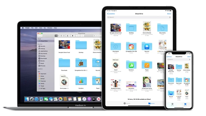 Đồng bộ hóa tự động qua iCloud Drive
