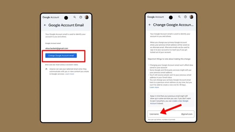 Cách đổi tên gmail trên điện thoại Android và iPhone