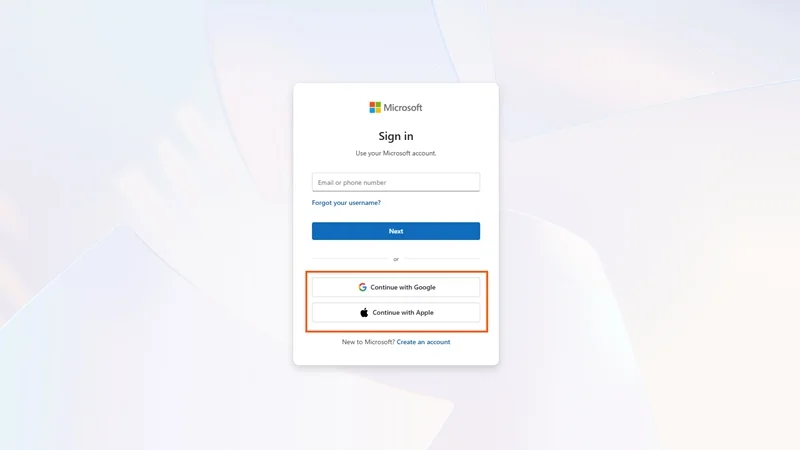 Microsoft chính thức hỗ trợ đăng nhập Bing bằng tài khoản Google và Apple