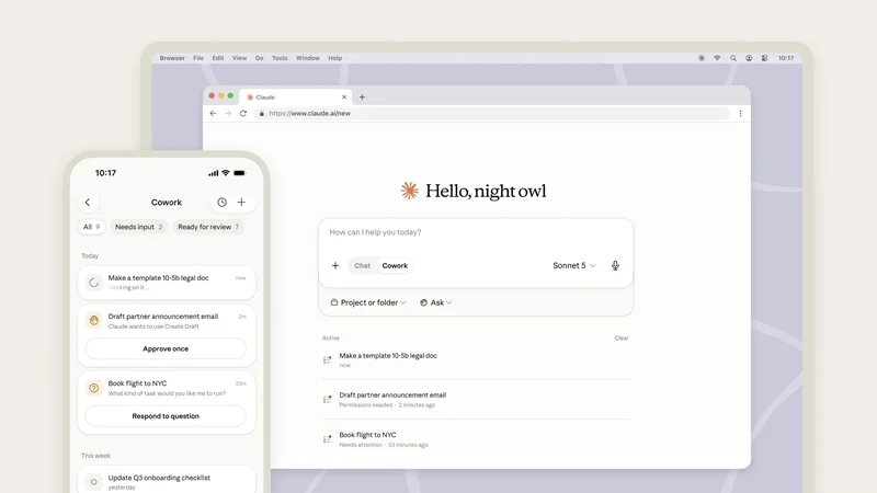 Claude Cowork mở rộng lên web/mobile - Anthropic muốn AI thành 
