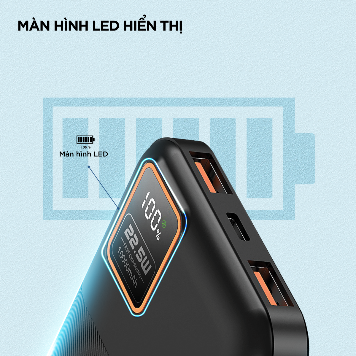 Màn hình LED theo dõi tình trạng pin chính xác