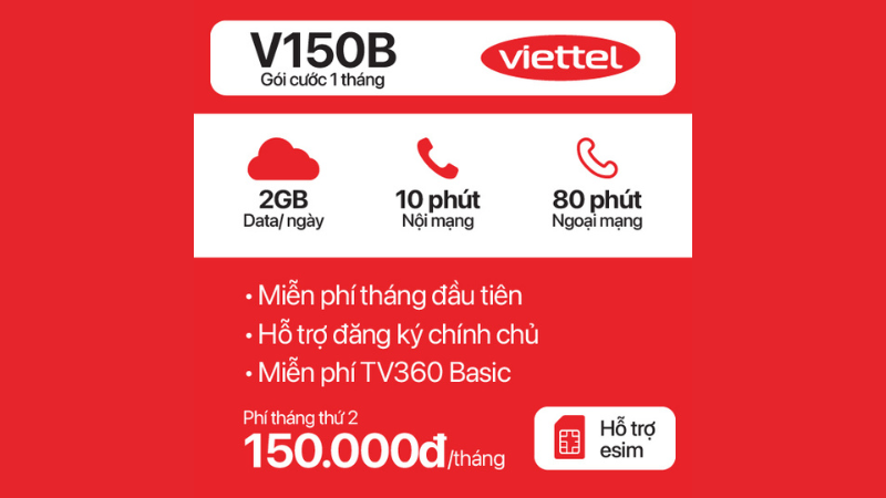 Sim 4G Viettel V150B