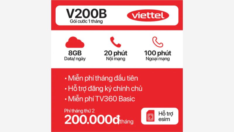 Sim 4G Viettel V200B