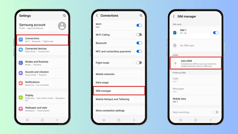 Cách cài eSIM trên điện thoại Android