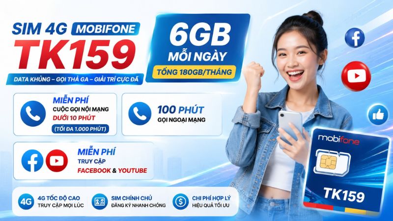 Sim 4G Mobifone TK159