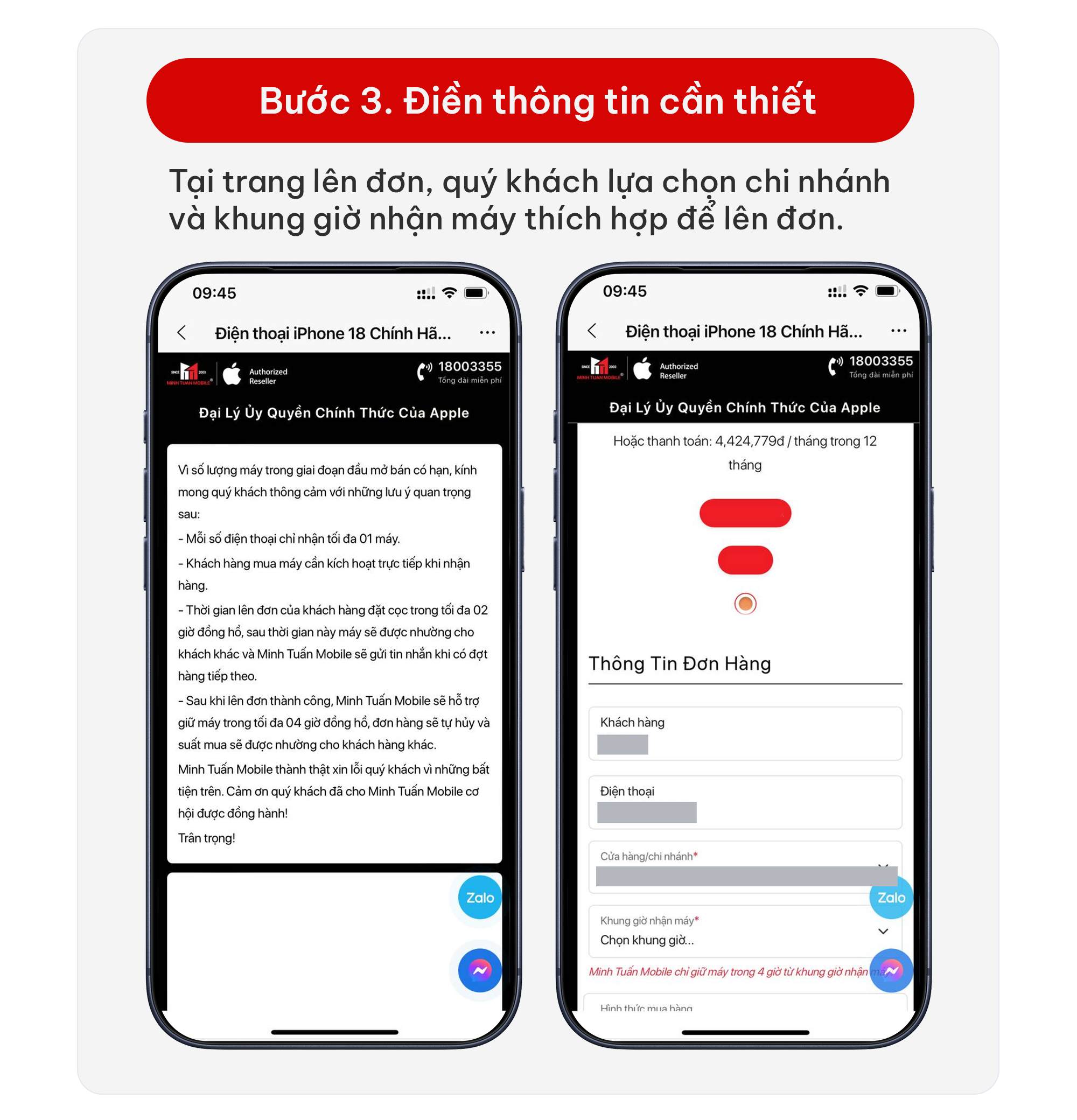 Hướng dẫn hoàn cọc