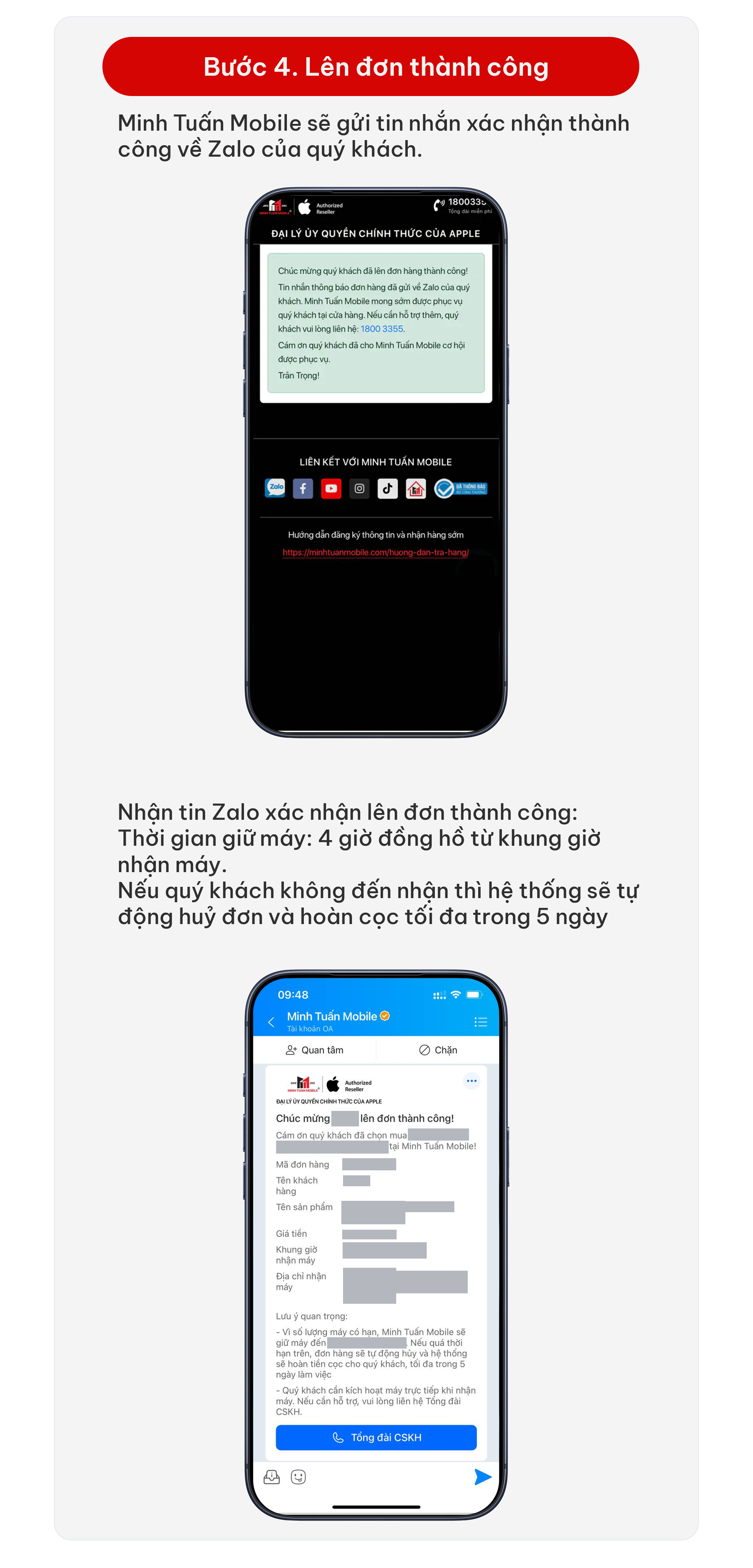 Hướng dẫn hoàn cọc