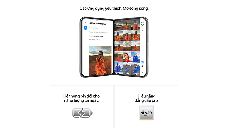 Pin trâu hơn và bền bỉ hơn của iPhone Duo gập