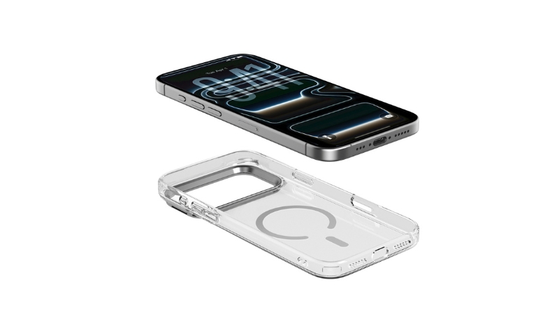 Ốp lưng MagSafe iPhone 18 Pro/17 Pro Mipow IronBull StandX trong suốt