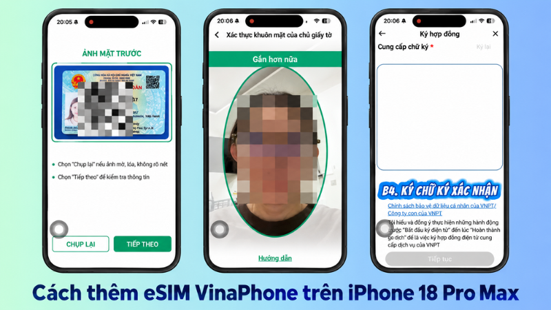 Cách thêm eSIM VinaPhone trên iPhone 18 Pro Max