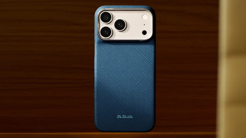 Ốp lưng Pitaka Edge cho iPhone 18 Pro Max sử dụng chất liệu sợi Aramid cao cấp