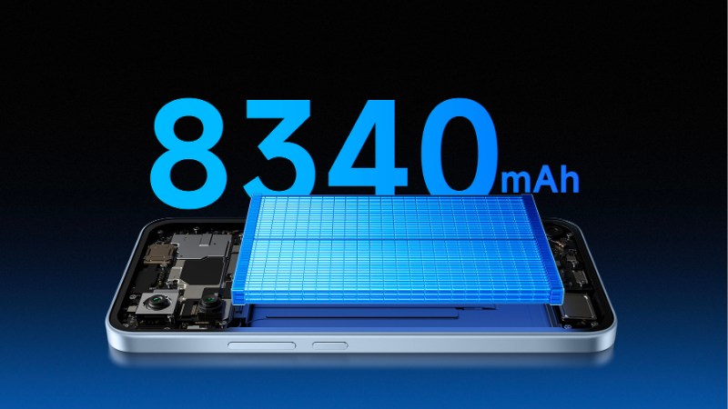 Pin 8340mAh, sạc nhanh 67W