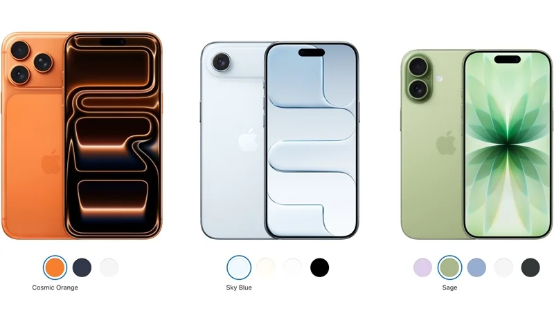Bảng màu trên iPhone 17 thiên về các tông pastel tinh tế và các phối màu hiện đại