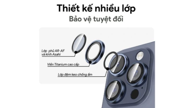 Dán bảo vệ camera iPhone 17 Pro/17 Pro Max
