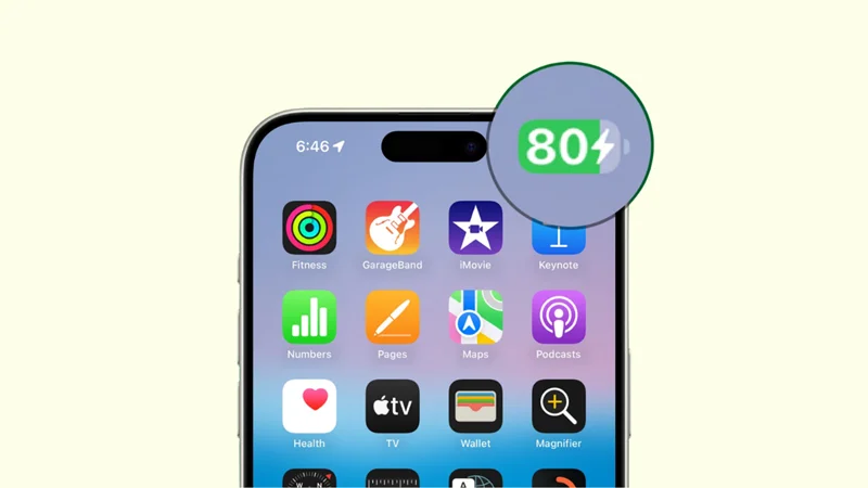 Apple tích hợp tùy chọn giới hạn mức sạc ở 80% nhằm kéo dài tuổi thọ pin