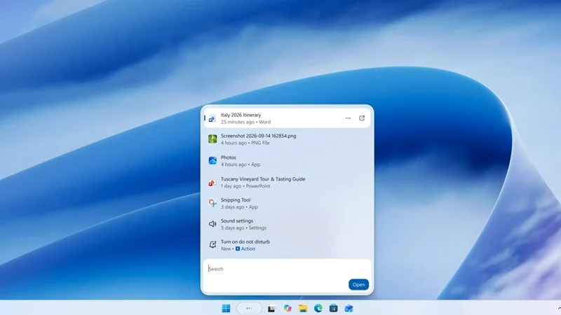 Windows Search mới còn đóng vai trò như một bộ điều khiển hệ thống