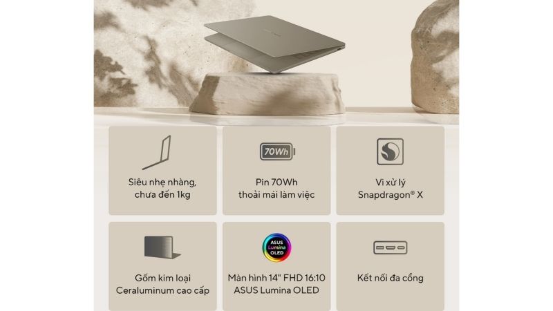Pin 70Wh và Windows 11, Microsoft Office cài sẵn