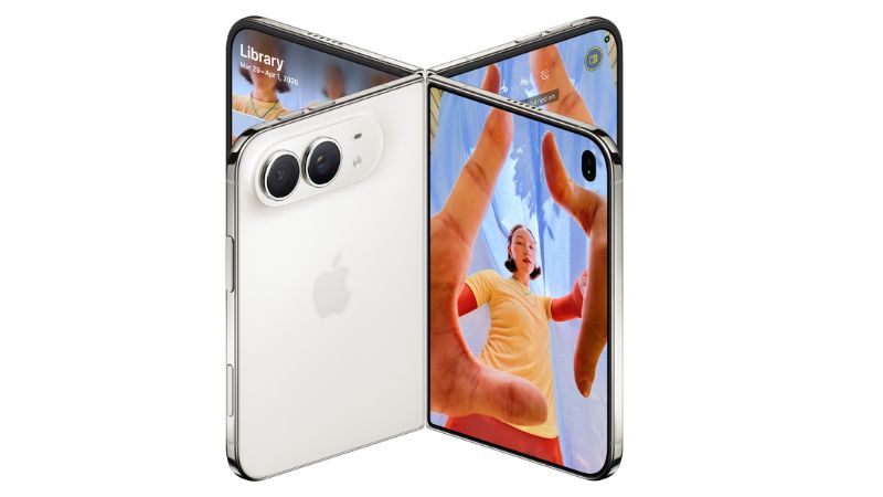Camera iPhone Duo gồm 2 camera sau 48MP đặt cạnh màn hình ngoài 5,4 inch