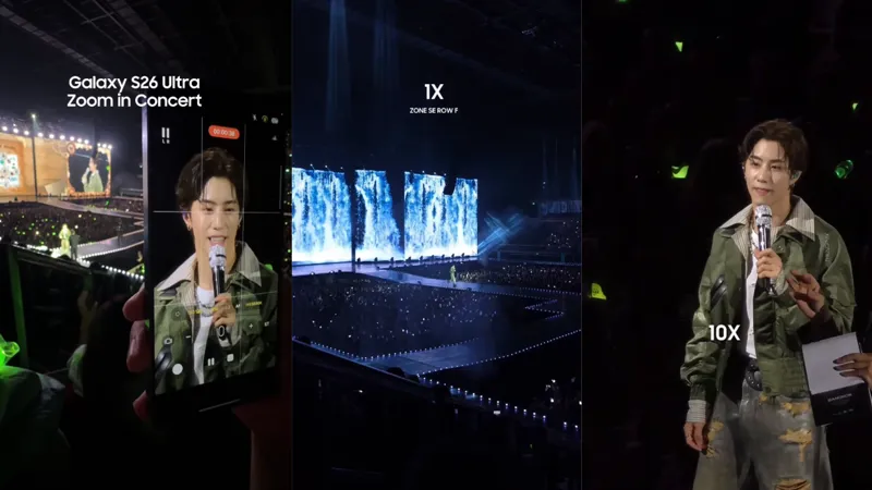 Galaxy S26 Ultra giúp người dùng zoom idol khi ngồi ở khu vực khán đài