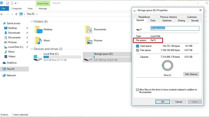 Cách kiểm tra USB, thẻ nhớ có dùng ReFS hay không