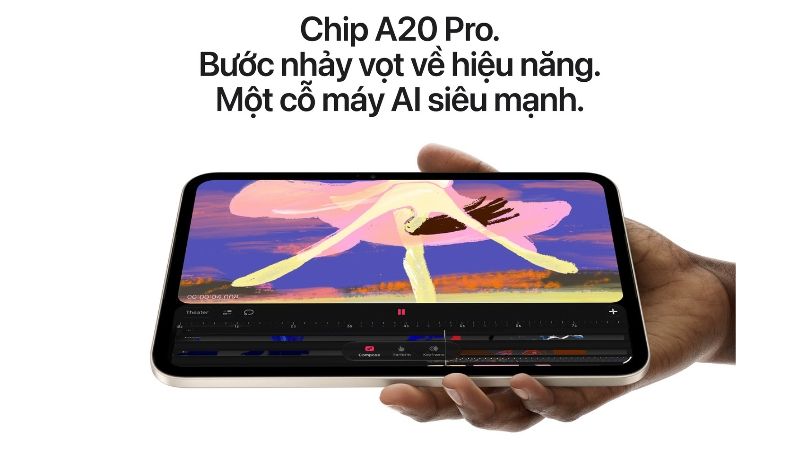 iPad mini 8 Chip A20 Pro nâng cao hiệu năng
