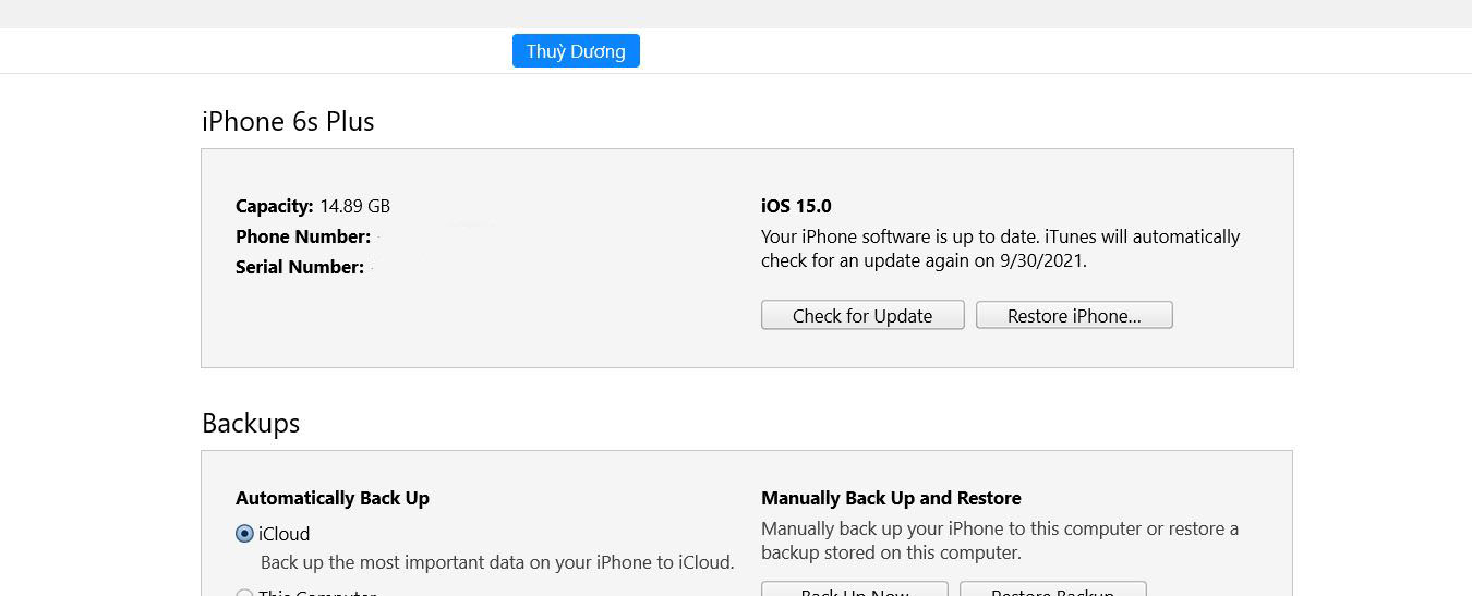 cập nhật hoàn tất