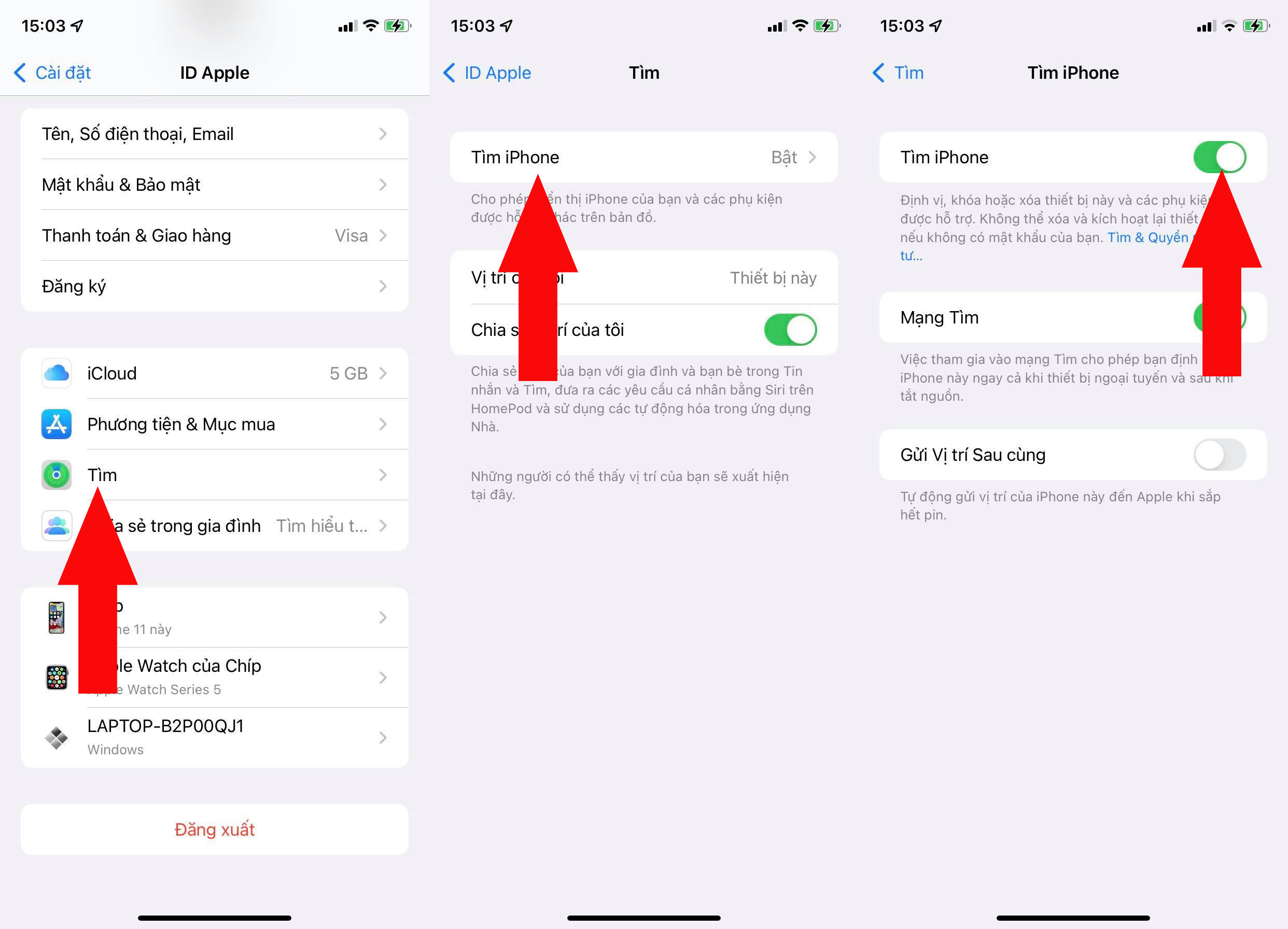 Tắt Tìm iPhone của tôi