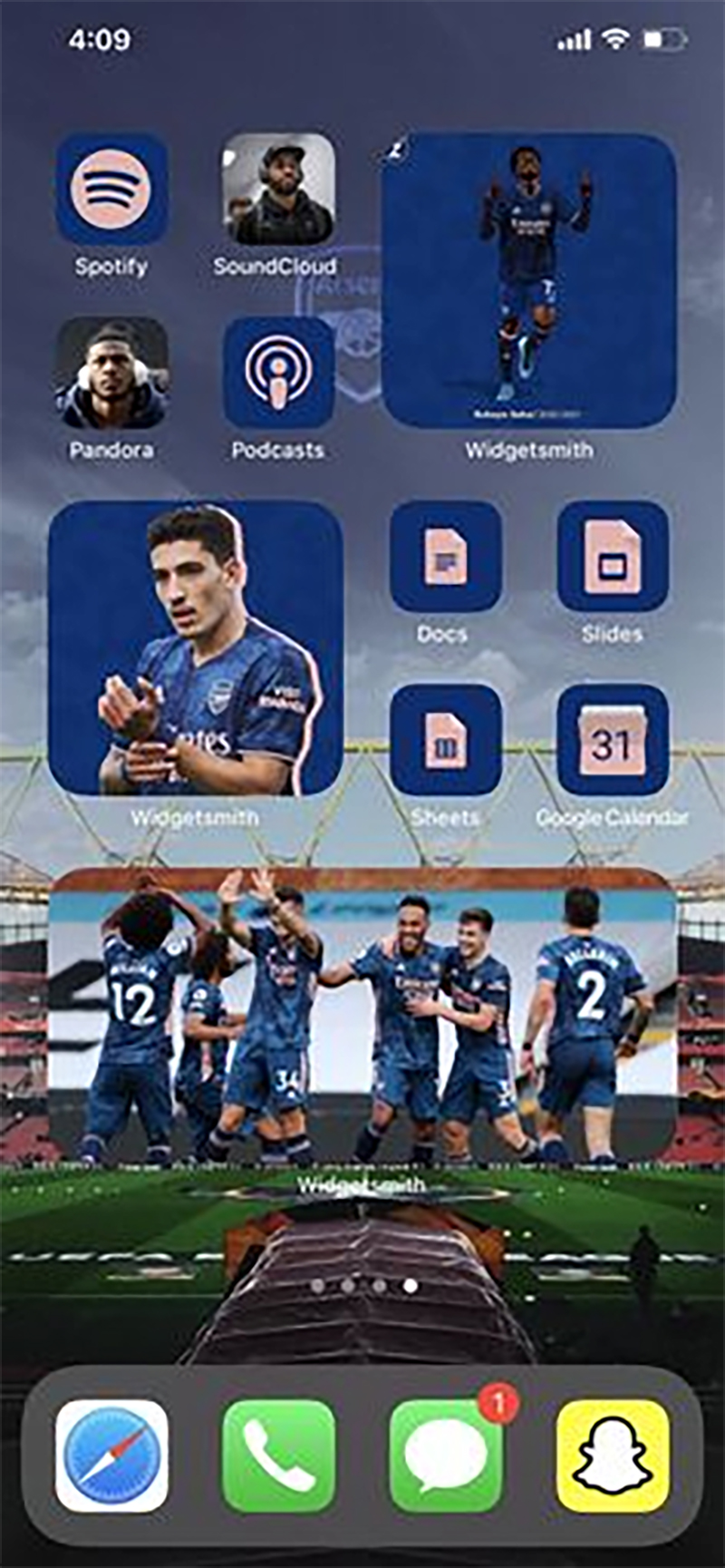 Màn hình chính iPhone theo chủ đề bóng đá