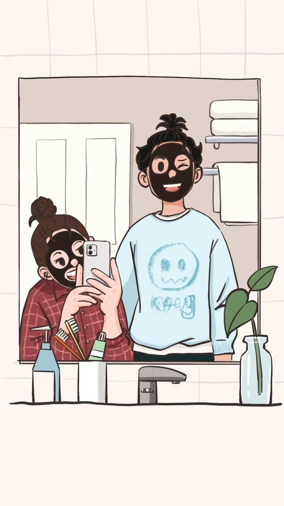 10 hình nền đẹp couple đơn giản ngày Valentine 