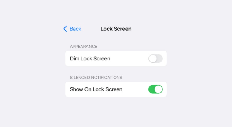 Xem thông báo Focus trên Màn hình khóa