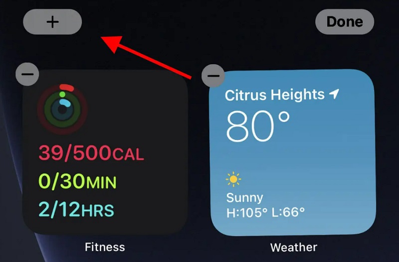 Ngăn xếp Widgets để tối ưu không gian