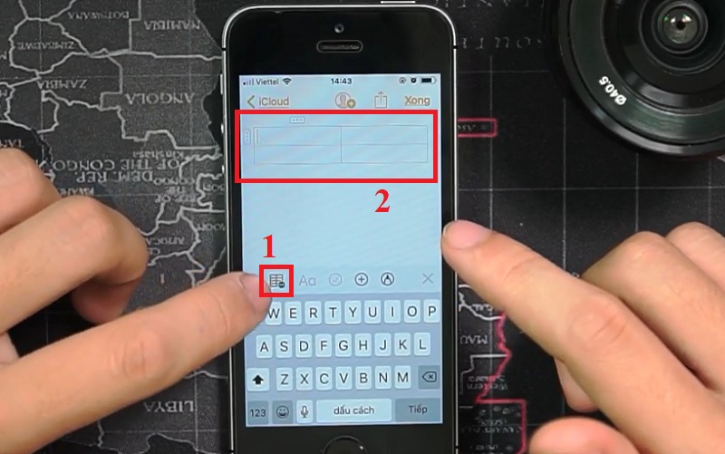 Kẻ bảng ghi chú trên iPhone