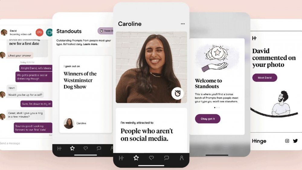 Hinge cho cái nhìn tổng quát về bạn và đối phương khi vào tường xem