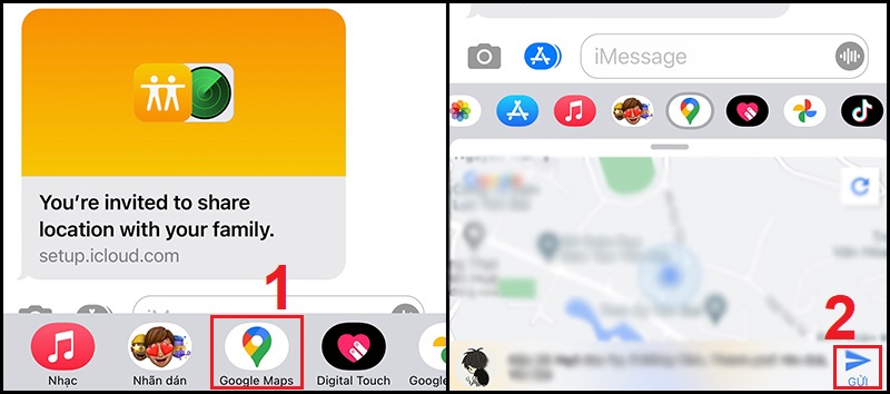 Cách gửi chia sẻ vị trí trên iMessage
