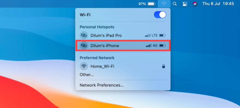 Ngắt kết nối điểm truy cập cá nhân iPhone 