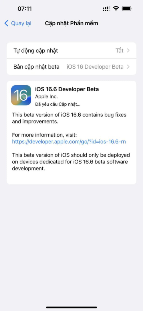 Apple phát hành iOS 16.6 bản beta đầu tiên