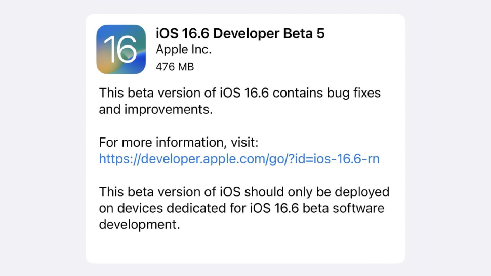 Apple phát hành iOS 16.6 Beta 5