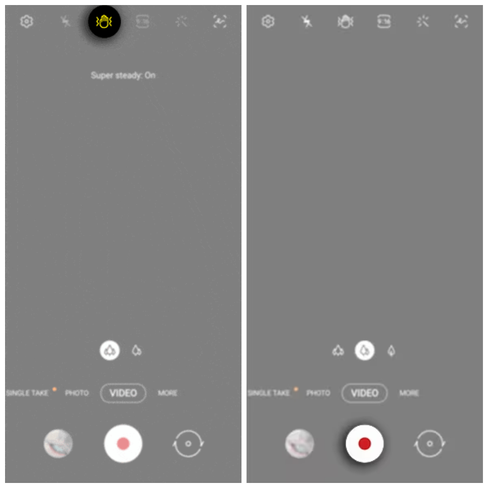 bật tính năng super steady trên galaxy 