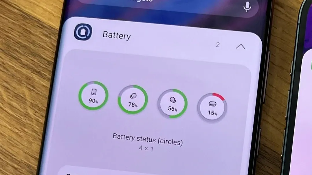 Battery Widget của oneui 5.1