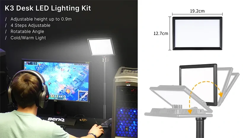 Bộ đèn LED để bàn Ulanzi VIJIM K3