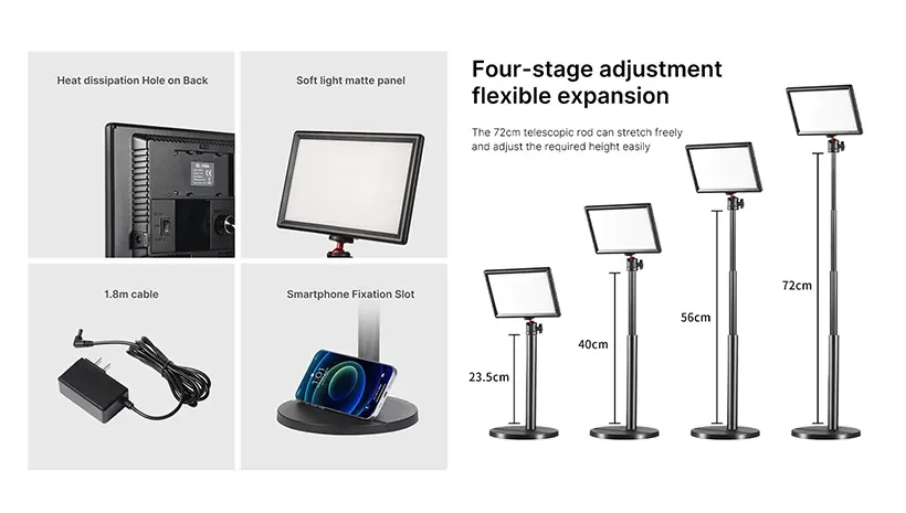 Bộ đèn LED để bàn Ulanzi VIJIM K3