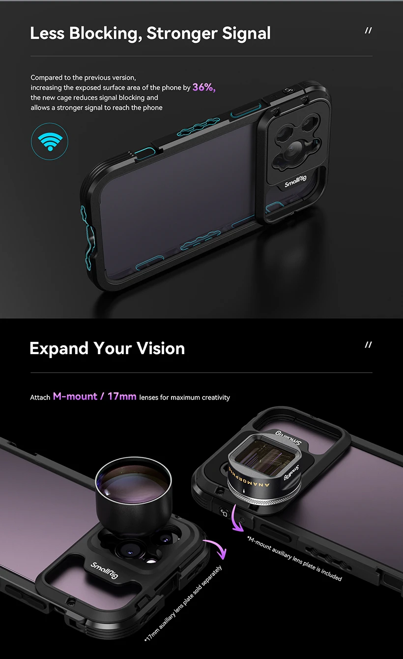 Bộ quay cầm tay kép SmallRig chuyên dụng cho iPhone 14 Pro Max